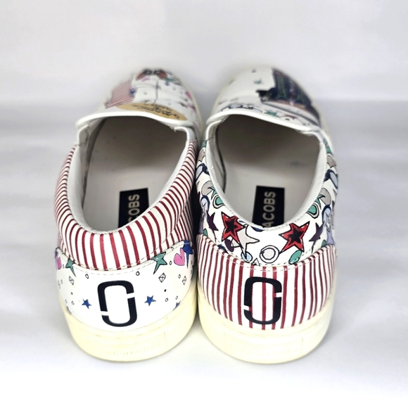 🎈Host Pick🎈Anna Sui and Marc Jacobs Collab White Slip-On Shoes Size 40 - Picture 2 of 11